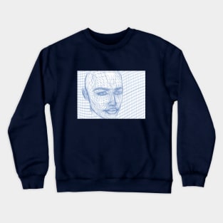 wireframe face Crewneck Sweatshirt